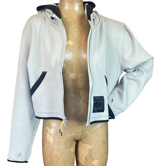 CLOAK Hidden in Plain Sight Boxy Cropped Full Zip Hoodie XL #319H - Picture 2 of 12
